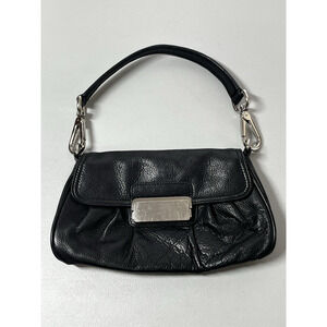 Express Leather Purse Bag Small Removable Strap Shoulder Clutch Black 90s Y2K